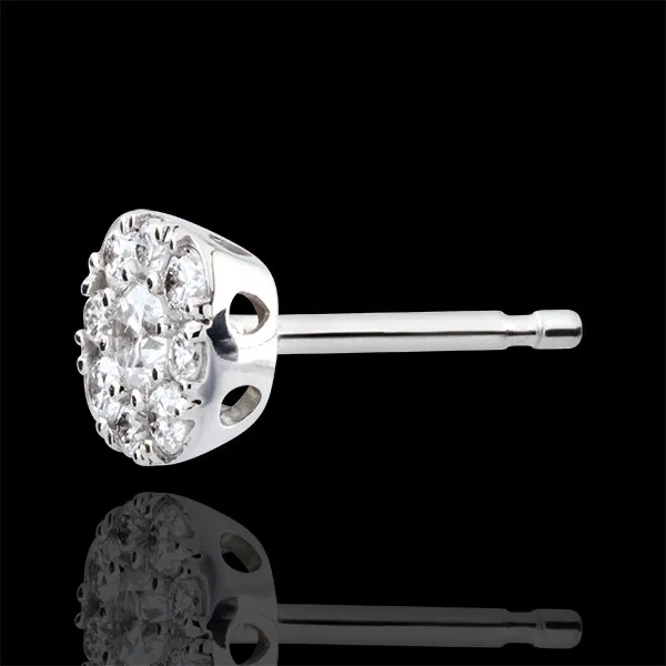 Boucles d'oreilles diamants Lavia - or blanc 9 carats