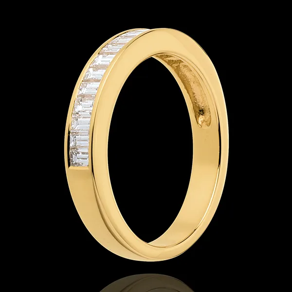 Half eternity ring yellow gold channel setting - 0.5 carat