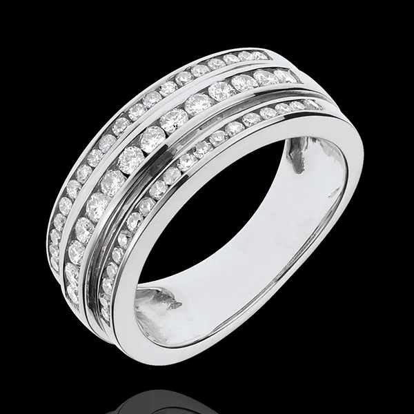 Bague Féérie - Voie Lactée - 0.63 carat - 52 diamants - or blanc 18 carats