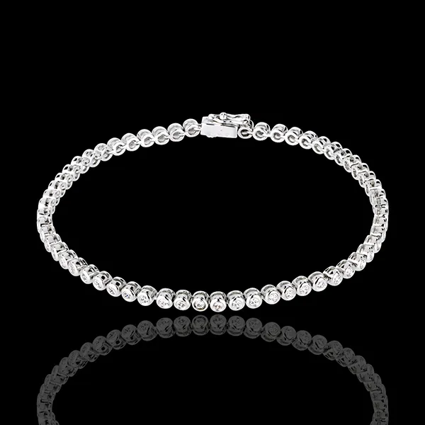 Bracelet Boulier diamants - or blanc 18 carats - 1.15 carats - 60 diamants