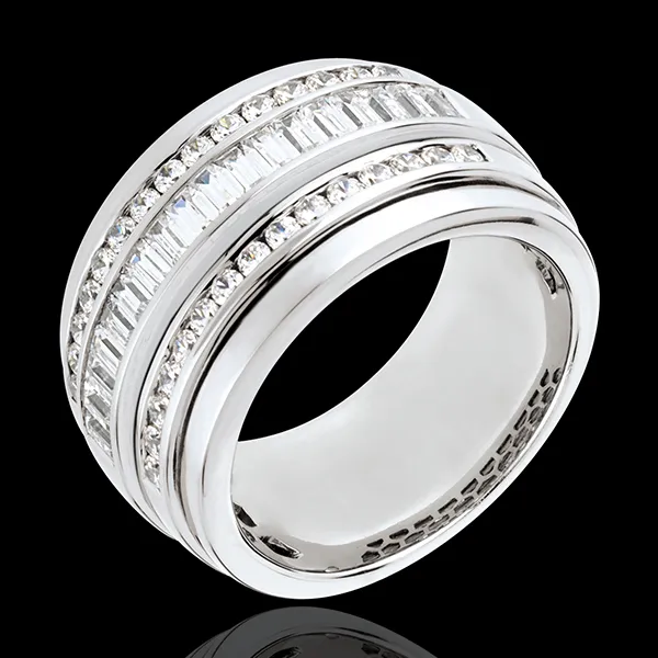 Bague Féérie - Voie Lactée - 1.58 carats - 48 diamants - or blanc 18 carats