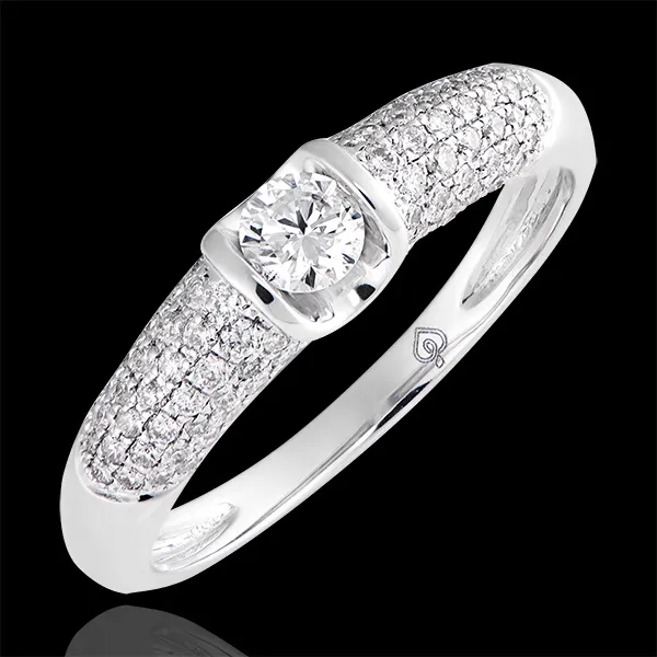 Destiny Engagement Ring - Diane - 18K White Gold and Diamonds