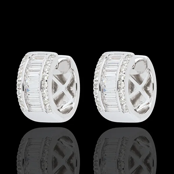 Boucles d'oreilles Féérie - Lumière Infinie - grand modèle - or blanc 18 carats