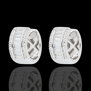 Boucles d'oreilles Féérie - Lumière Infinie - grand modèle - or blanc 18 carats