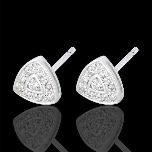 Cinematic White Gold and Diamond Earrings