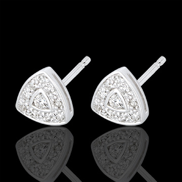 Cinematic White Gold and Diamond Earrings