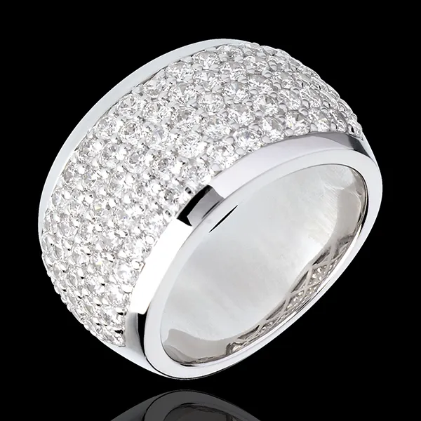 Ring Constellation - Celestial scenery - white gold paved - 2.05 carat - 79 diamonds