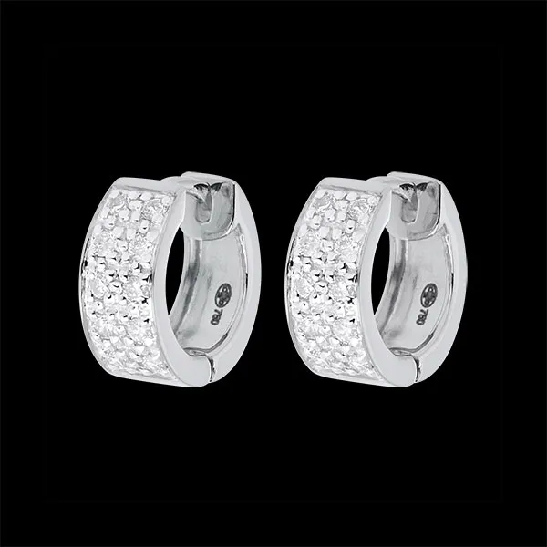 Orecchini Costellazione - Variazione astrale - modello grande - oro bianco - 0.2 carati - 20 diamanti