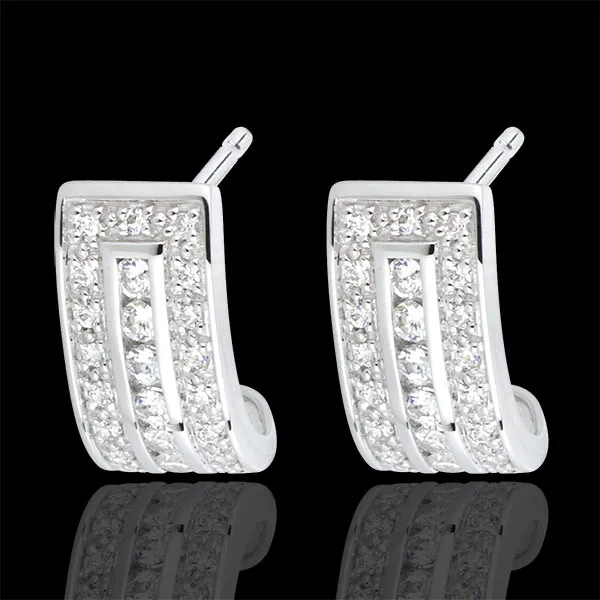 Costellazione Orecchini - Zodiaco - Oro bianco - 18 carati - 52 Diamanti - 0.37 carati
