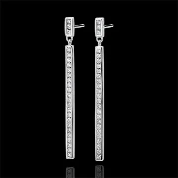 Orecchini Costellazione - Astrale - Oro bianco e Diamanti - 9 carati