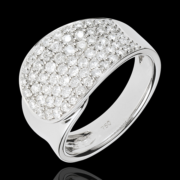 Anello Fascia di diamanti - Oro bianco - 18 carati - 66 Diamanti - 1.1 carati