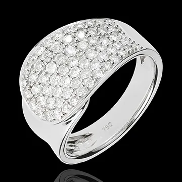 Anello Fascia di diamanti - Oro bianco - 18 carati - 66 Diamanti - 1.1 carati