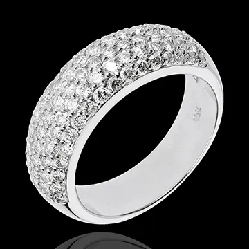 Anello Costellazione - Amore Siderale - Oro bianco - 18 carati - 89 Diamanti - 1.57 carati