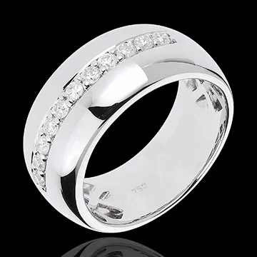 Anello Fantasmagoria - Bagliore Lunare - Oro bianco - 18 carati - 11 Diamanti - 0.37 carati
