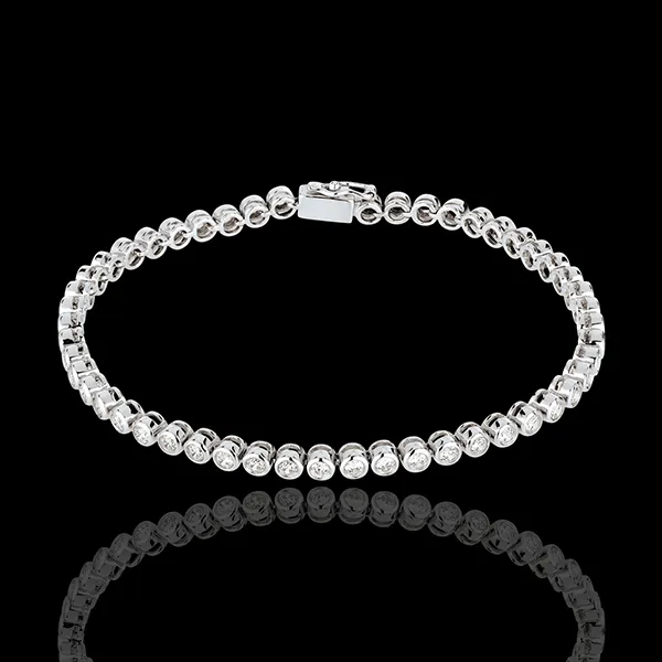 Bracciale Pallottoliere diamanti - Oro bianco - 18 carati - 52 Diamanti - 2 carati 