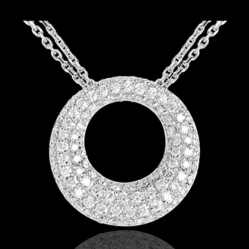 Collana Cassiopea - Oro bianco pavé - 18 carati - 104 Diamanti - 1.55 carati 