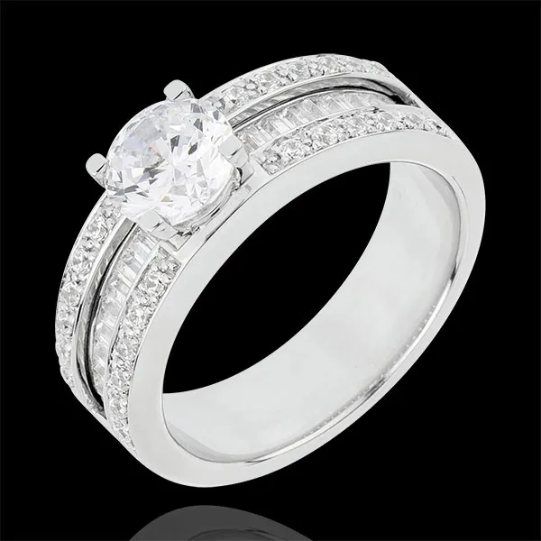 Anello di fidanzamento Destino - Costanza - Oro bianco - 18 carati - Diamante - 1 carati