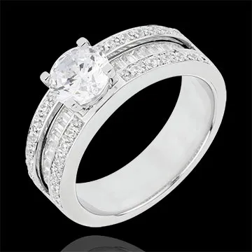 Anello di fidanzamento Destino - Costanza - Oro bianco - 18 carati - Diamante - 1 carati