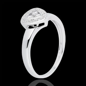 Anello Cinema - Oro bianco - 18 carati - 15 Diamanti - 0.15 carati