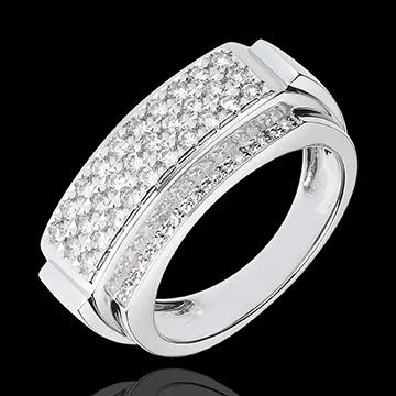 Anello Paola - Oro bianco . 18 carati - 48 Diamanti - 0.6 carati