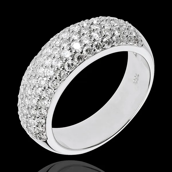 Anello Costellazione - Amore Siderale - Oro bianco - 18 carati - 89 Diamanti - 1.57 carati