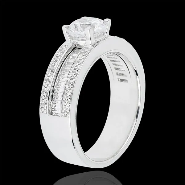 Anello di fidanzamento Destino - Costanza - Oro bianco - 18 carati - Diamante - 1 carati