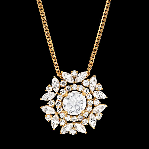 Collar Solarys – Oro amarillo reciclado de 9 quilates y diamantes sintéticos
