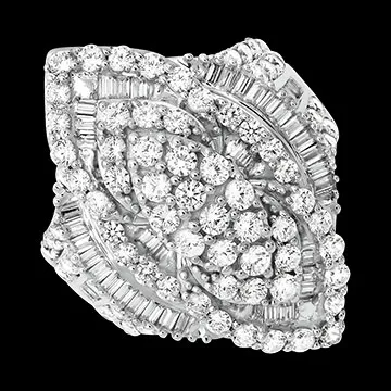 Anillo Envol – Oro blanco de 9 quilates y diamantes