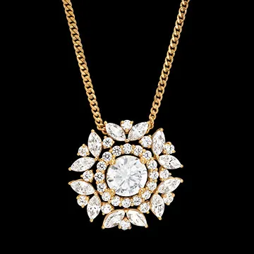 Solarys Ketting – 9 karaat gerecycled geelgoud en synthetische diamanten