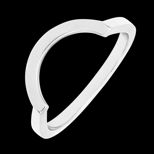Contour-ring – 9 karaat witgoud