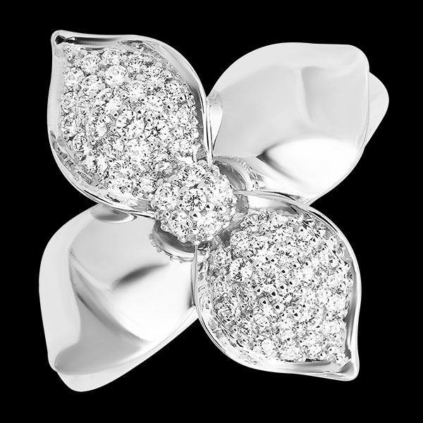 Anello Nectar – Oro bianco 9 carati e diamanti sintetici
