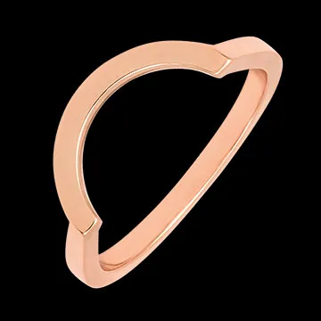 Fede nuziale Contour – oro rosa 18 carati