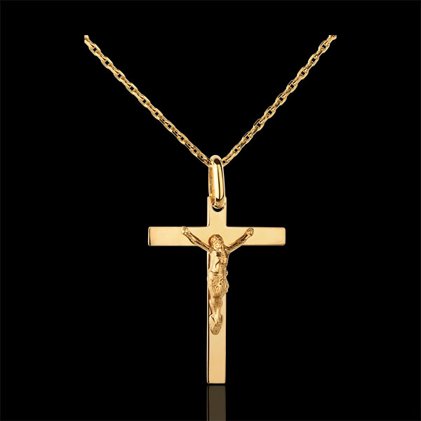 Croce con Gesù Cristo - Oro giallo - 18 carati