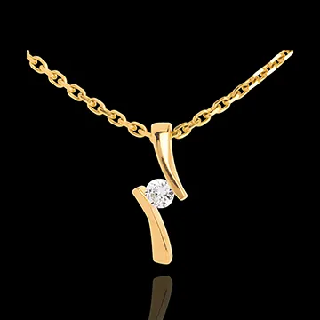 Pandantiv apostrof diamant - aur galben de 18K - 0.09 carate