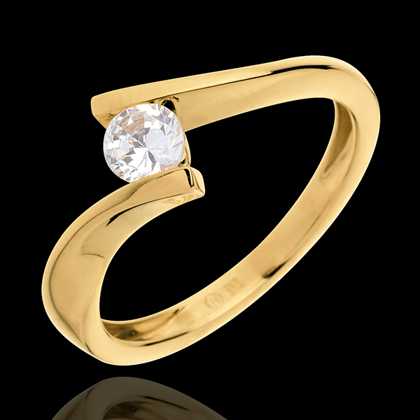 Solitaire Cuib Preţios - Apostrof - aur galben de 18K - diamante de 0.31 carate