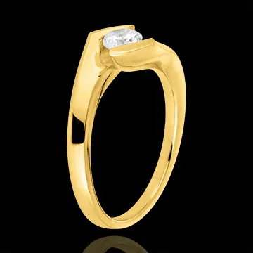 Inel Solitaire Seară de vară aur galben de 18K - 0.32 carate