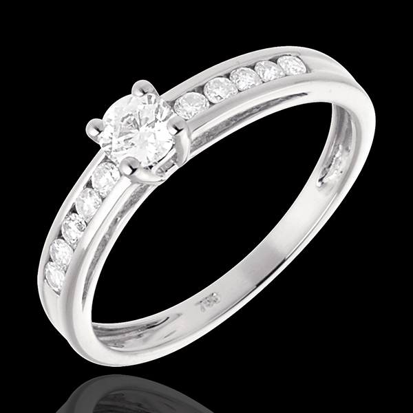 Decadence Diamond Set Shoulder Ring white gold - 0.39 carat - 11 diamonds