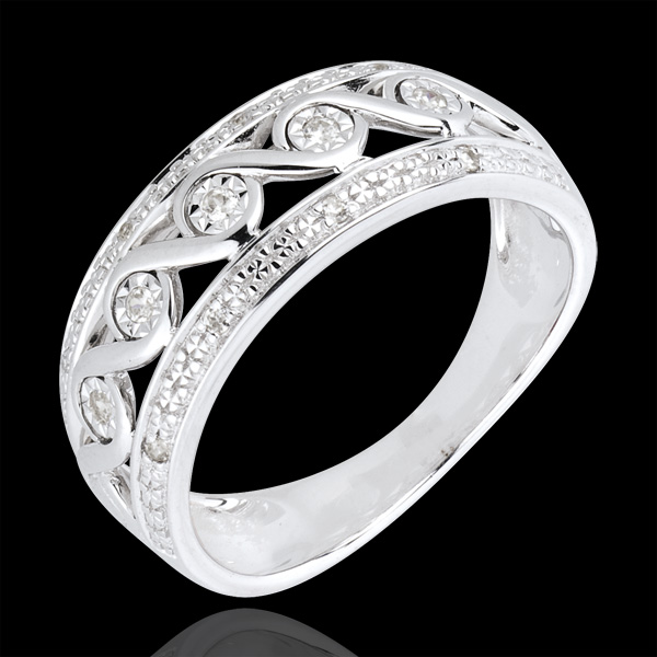 inel Destin - Diana - din aur alb de 18K şi diamante