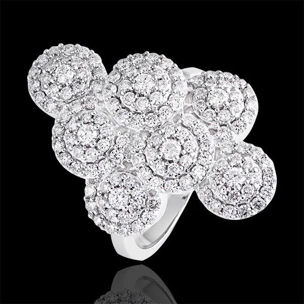 Inel Destin- Pompon - aur alb de 18k și diamante