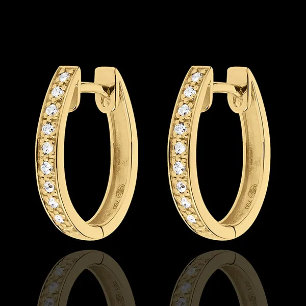 Boucles d'oreilles anneaux de Vénus - or jaune 18 carats