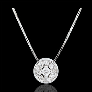 Collier Destinée - Ludmila - or blanc 9 carats et diamants