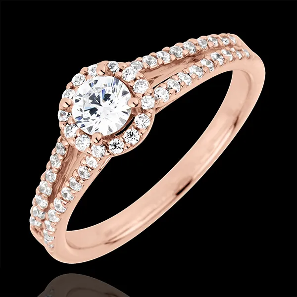 Bague de Fiançailles Destinée - Joséphine - diamant 0.3 carat - or rose 18 carats