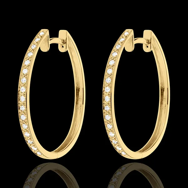 Boucles d'oreilles Créoles or jaune 18 carats Anneaux de Vénus