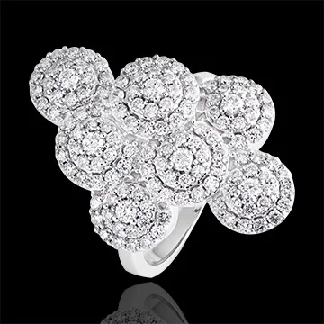 Bague Destinée - Panache - or blanc 9 carats et diamants