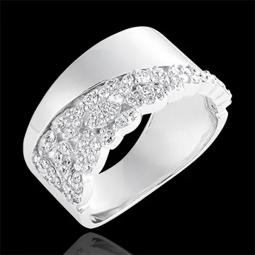 Bague Destinée - Constance - or blanc 9 carats et diamants