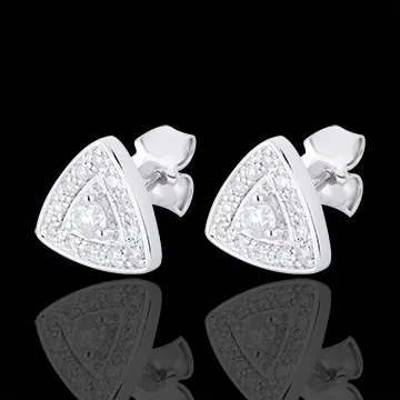 Boucles d'oreilles Première or blanc 18 carats et diamants