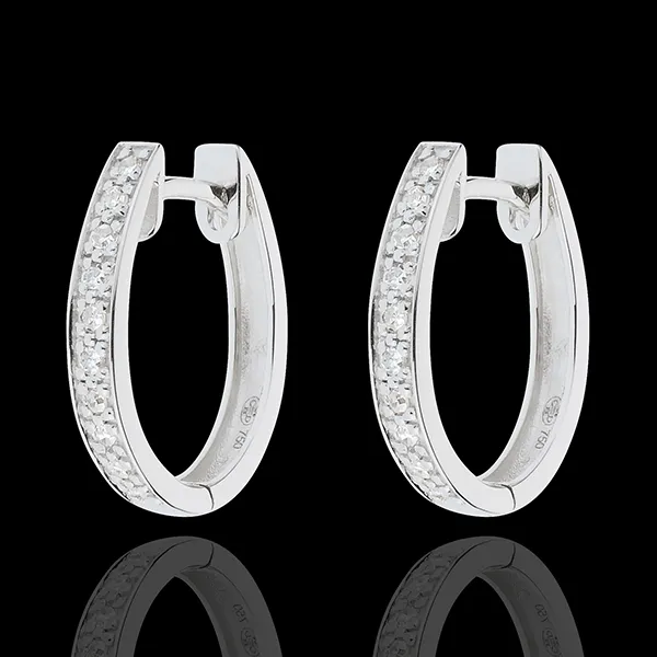 Boucles d'oreilles anneaux de Vénus - or blanc 18 carats