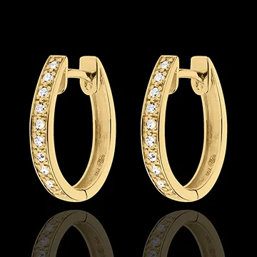 Boucles d'oreilles anneaux de Vénus - or jaune 18 carats