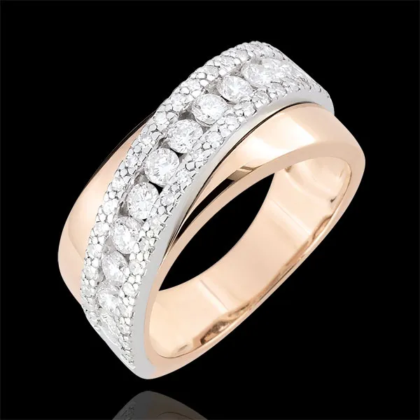 Bague Destinée - Victoria - or blanc et or rose 18 carats