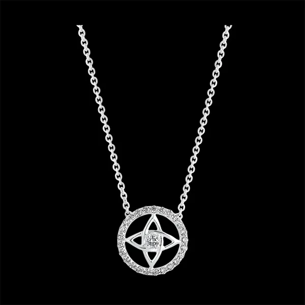 Collier Destinée - Théa - or blanc 18 carats et diamants
